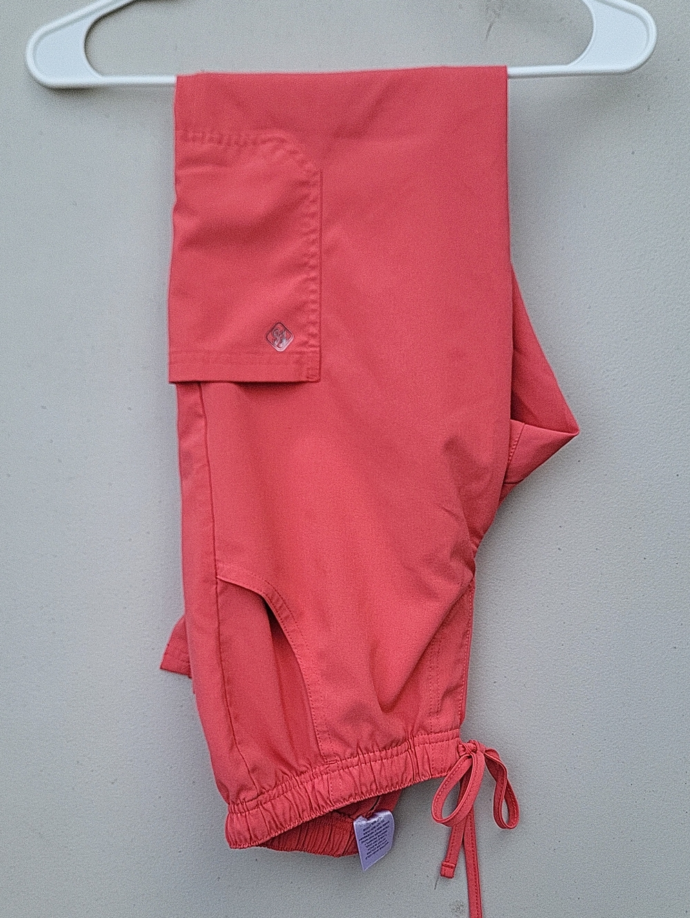Easy Stretch Straight Leg Women's Scub Pants in Coral